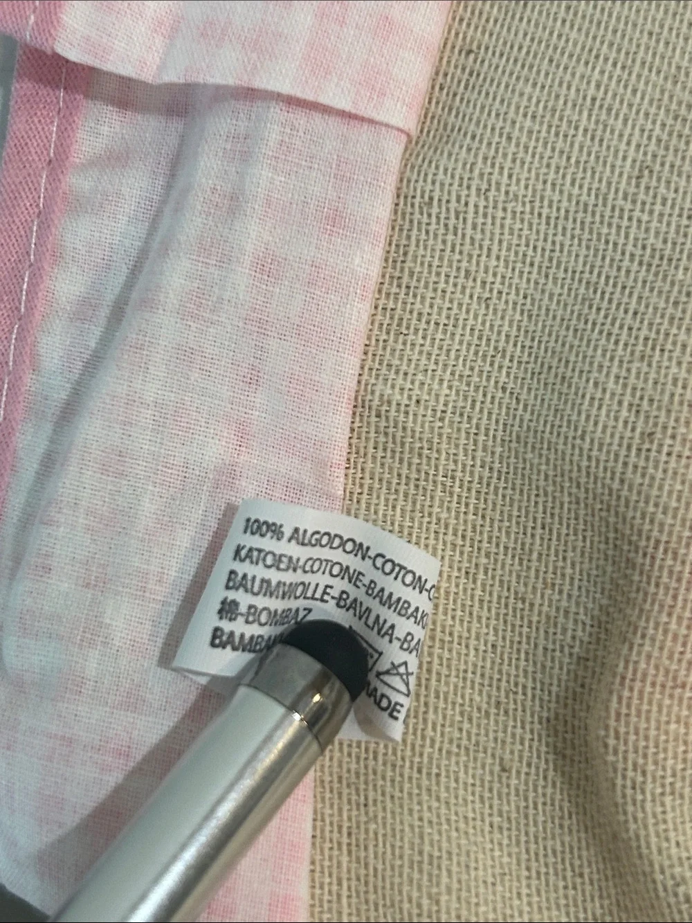Ricami Veronica Italy Personalized “Mercedes” Top Chef Apron Pink Gingham NWOT